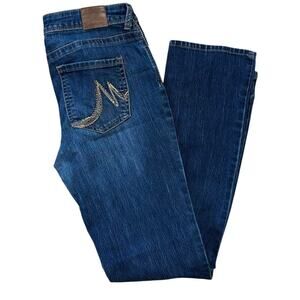 Maurice’s Dark Wash Blue Denim Jeans Women’s 8 Casual Midrise Stitching
